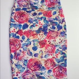 Lularoe Cassie XS unicorn roses